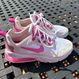 Nike Air Max 270 React Women's Sneakers Size 6.5 White Pink Multicolor